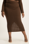 Kyrah Midi Skirt - Pinecone - XL
