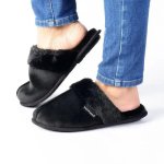 Lunara Mule Slippers - Black - 8