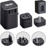 Swiss Frankfurt World Travel Adaptor - Black