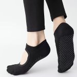1 Pair Yoga Ballet Pilates Ballet Dance Grip Socks Anti-slip Sweat Absorbing Breathable Sports Floor Dance Socks