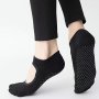 1 Pair Yoga Ballet Pilates Ballet Dance Grip Socks Anti-slip Sweat Absorbing Breathable Sports Floor Dance Socks