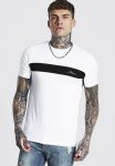 Muscle Fit Man Signature Colour Block T-Shirt - White