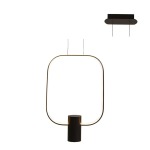 Aurora Square LED Pendant Light Black Or White - White