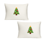 Christmas Tree Twin Set White Polyester Pillowcases