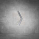 Arrow Sign D09 - Brushed Stainless Steel
