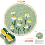 Jsrqt Punch Needle Embroidery Starter Kits Rug Hooking Kit For Adults And Beginners Handcraft Punch Needle Kits With Embroidery