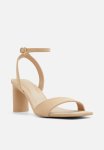 Rorii Ankle Strap Block Heel - Bone