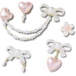 Bow And Pink Heart Jibbitz - Multi Osfa