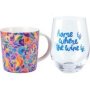Maxwell & Williams Maxwell And Williams Wild At Heart Mug And Glass Set Africa Pink