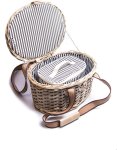 Bamboo Ivory Cooler Picnic Basket Storage Basket