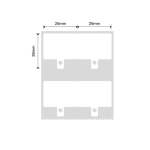 NB211 - - B1 B21 B3S B4 - 50X26MM - 250 White Labels With Hole