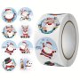1 Volume/500 Stickers Cartoon Christmas Theme Gift Label Self-adhesive Stickers Praise Reward Stickers