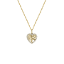 Yellow Gold Tree Of Life Heart Pendant On A Chain