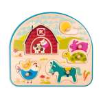 Animals Barnyard Wooden Peg Puzzle