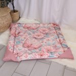 Playmat Pink Flower Butterfly And Pink Leaf