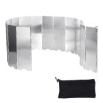 16 Plates Folding Outdoor Camping Stove Windscreen With Carrying Bag Gift