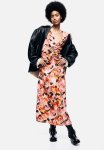 Draped Viscose Dress - Powder Pink & Floral
