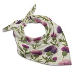 Scottish Thistles Flower Fashion Bandana Square Silk Scarf Breathable Lightweight Scarves Neck Hair Head