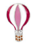 FLC169 - Hot Air Balloon Charm For Floating Locket Necklace
