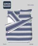 Simon Baker Jennifer Printed 100% Cotton Duvet Cover Sets - Denim Various Sizes - Denim Super King 260 X 230CM + 2 Pillowcases