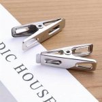 20PCS Heavy-duty Durable Stainless Steel Clothes Pegs Windproof & Rust-resistant Space-saving Metal Clips With Easy-grip Design