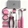 24 Pcs Household Tool Kit Set - Compact Hand Tool Box For Home Diy