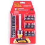 Tork Craft 31 PC Screwdriver Ratchet T Handle Bit Set KT6231