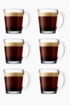 Arabica Glass Coffee Mugs 180ML – 6 Pack