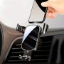 1PCS Car Air Vent Hook Gravity Phone Holder With Black Mirror Panel Abs Material Adjustable Mounting For Air Conditioner Outlet Waterproof