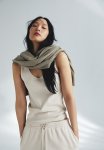 Ribbed Vest Top - Light Beige