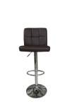 Smte 628 Adjustable Bar Stool Brown Pu Leather With Chrome Base With Keychain