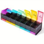 Extra Large Pill Organizer:xxl Weekly Pill Box 7 Day Pill Organizer With Am Pm Large Compartments Big Pill Case Medicine Organiz