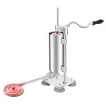 Kearixm Manual Sausage Stuffer 3L 6LBS Stainless Steel Vertical Sausage Stuffer Machine Hand-crank Type Electric Sausage Stuffer