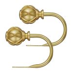 Kamanina Decorative Curtain Drapery Holdbacks Curtain Tiebacks Hooks With Screws Wall Mounted Netted Texture Finials For Drapes