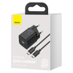 Baseus Super Si 25W Chrager Type-c To Type-c Black