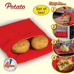 1 2PCS Microwave Potato Cooker Bags Reusable Microwave Potato Cookers Making Delicious Potatoes Only In A Few Minutes Kitchen Ga
