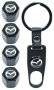 Mazda Valve Cap And Key Ring Set