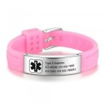 CBA102622 - Personalized Medical Alert Bracelet Stainless Steel & Silicone Strap