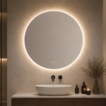 Dara Round Illuminated LED Bathroom Mirror With Defogger 80CM