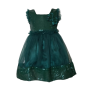 Girls Dark Green Sequin Dress