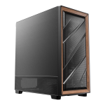 Antec Flux Se E-atx Atx Micro-atx Itx Mid-tower Gaming Chassis Wood Front Panel- Black