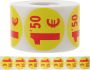 1 Roll 500PCS Self-adhesive Neon Color Price Tag Stickers Round