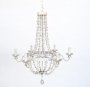 Antique White Metal Petal 6 Light Chandelier 80X72CM