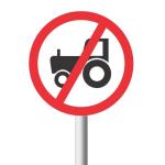 No Agricultural Vehicles Road Sign R236