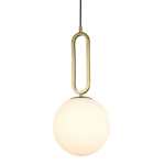 Croquet Gold With Opal Glass Pendant Light - Large