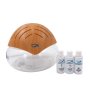 Crystal Aire Natural Wood Air Purifier & 3X 30ML Concentrate Bundle Crystal Rain Wild Forest & Fields Of Lavendar