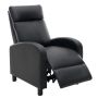 Recliner Chair Pu Leather Adjustable Armchair Sofa Push Back Couch