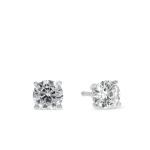 Chet Sterling Silver & Cubic Zirconia Round 4-CLAW Stud Earrings