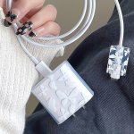 2PCS White Butterfly Suitable Charger Protective Cover 20W Data Cable Protective Cover 18W Wall Charger Protective Cover Charger