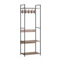 Minsk Open Wardrobe With Coat Hooks And 3 Shelves